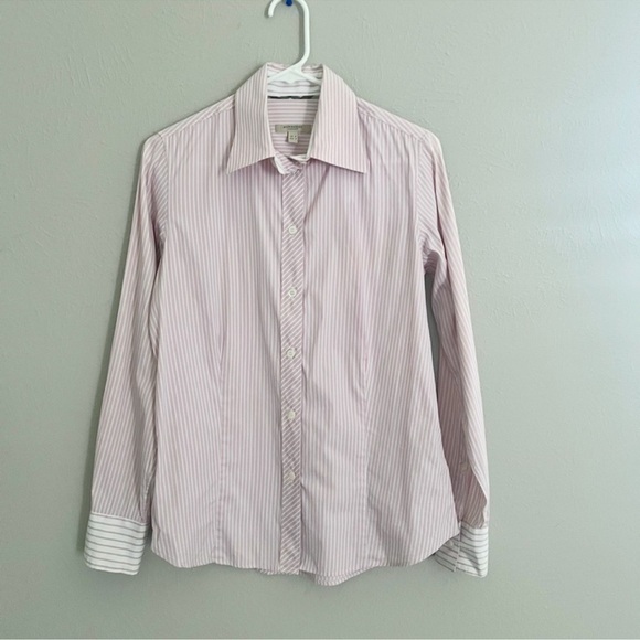 Burberry fitted Button Down pink striped - Picture 1 of 11